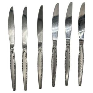 Oneida Community Venetia Stainless Dinner Knives 9 inch Lot of 6 USA Made